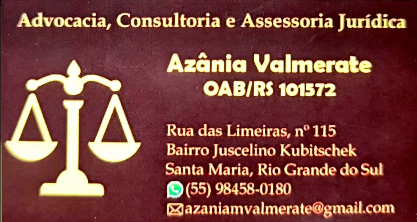 Advocacia, Consultoria e Acessoria Jurídica Dra Azânia Valmerate